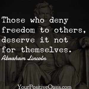 Abraham Lincoln quote about freedom