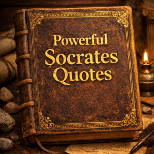 Ancient Book With Socrates Quotes Title