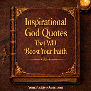 Inspirational God quotes book image.
