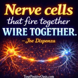 Nerve cells that fire together wire together Joe Dispenza Quote