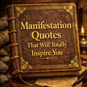 Manifestation Quotes Antique Book